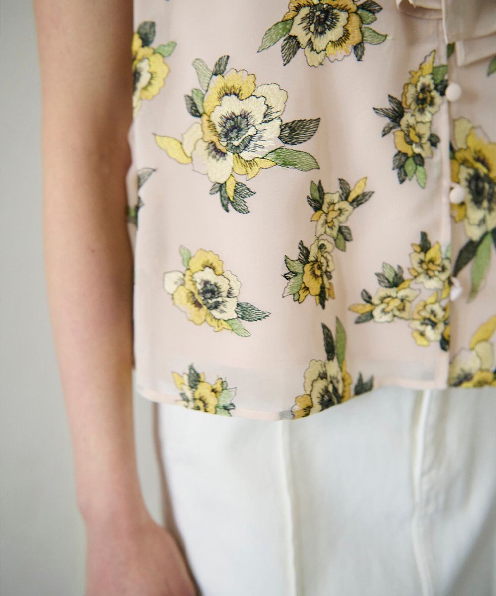 GRACE CONTINENTAL エスニックフラワー刺繍トップ 