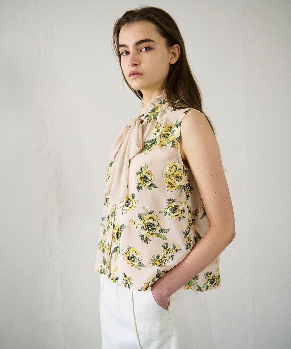 GRACE CONTINENTAL エスニックフラワー刺繍トップ 