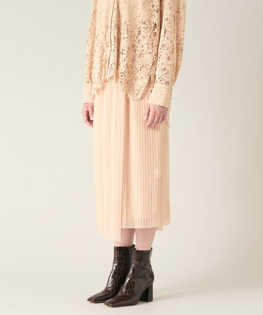GRACE CONTINENTAL チュールタイトプリーツスカート 