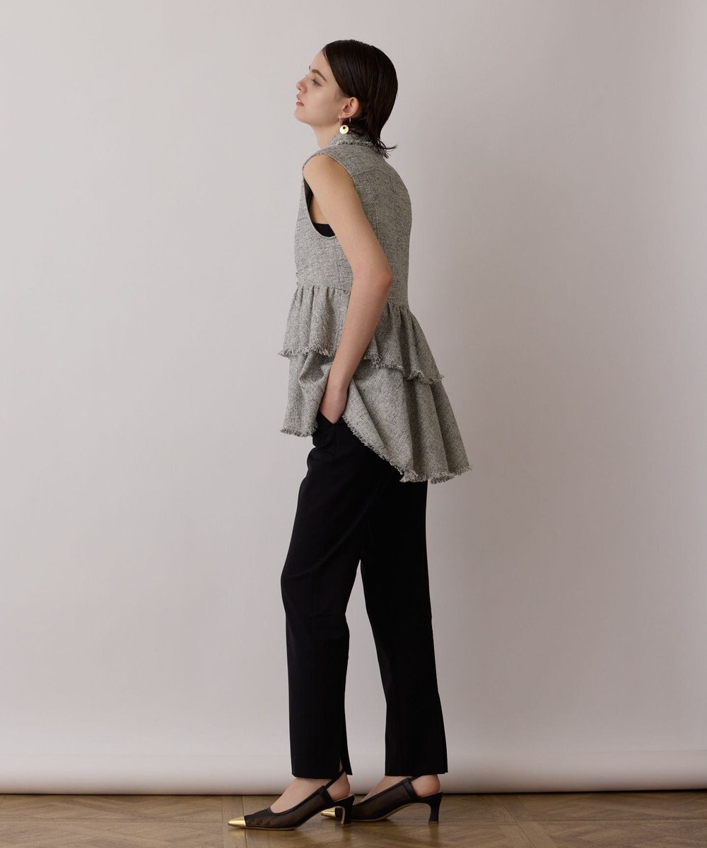 GRACE CONTINENTAL ツイードフリンジジレ 