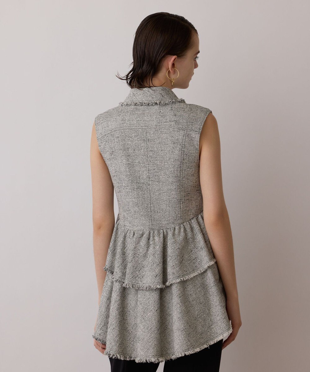 GRACE CONTINENTAL ツイードフリンジジレ