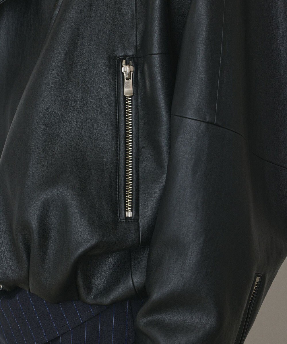 GRACE CONTINENTAL フェイクレザーライダース 