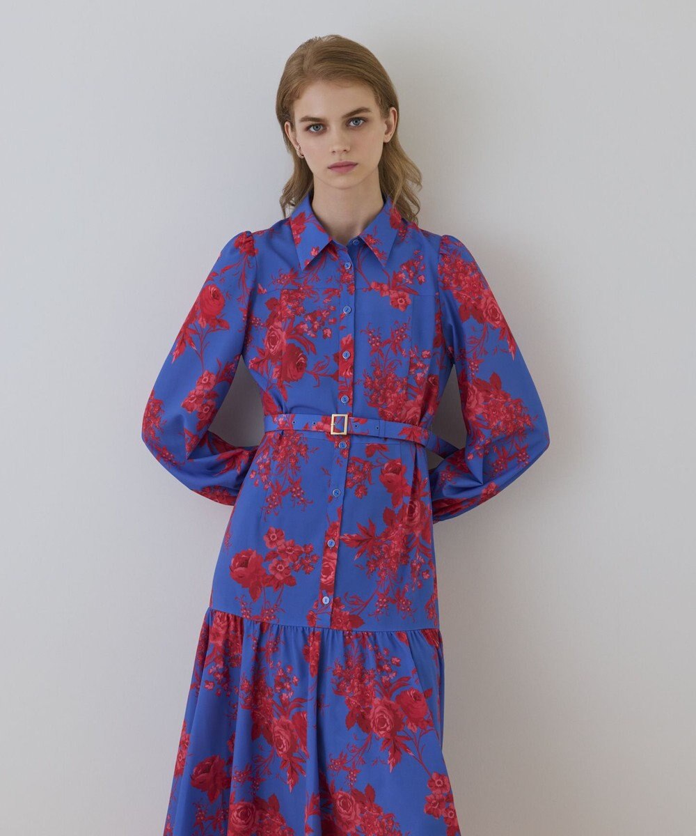 GRACE CONTINENTAL ブーケフラワープリントワンピース 