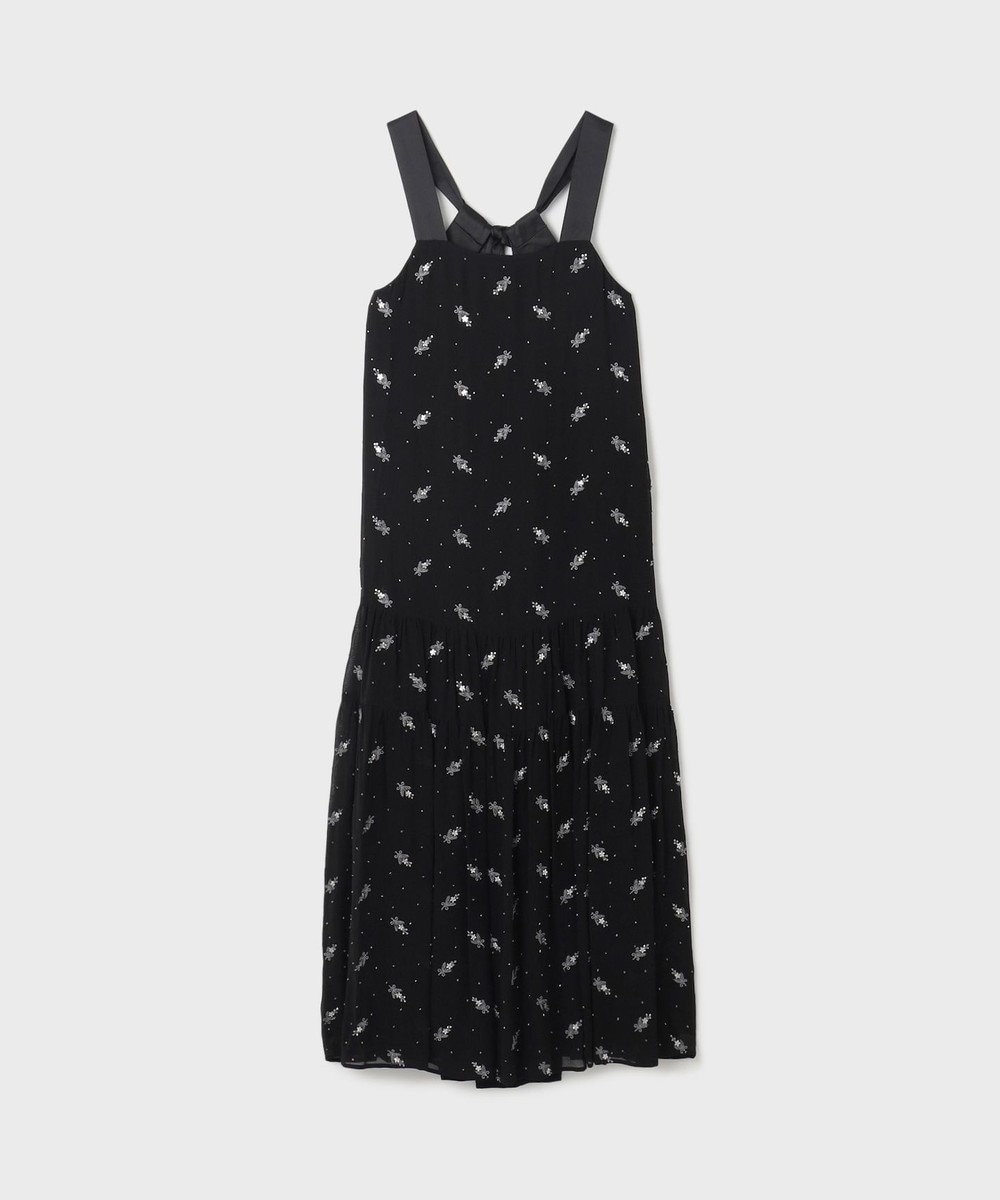 GRACE CONTINENTAL フラワー刺繍ノースリーブワンピース