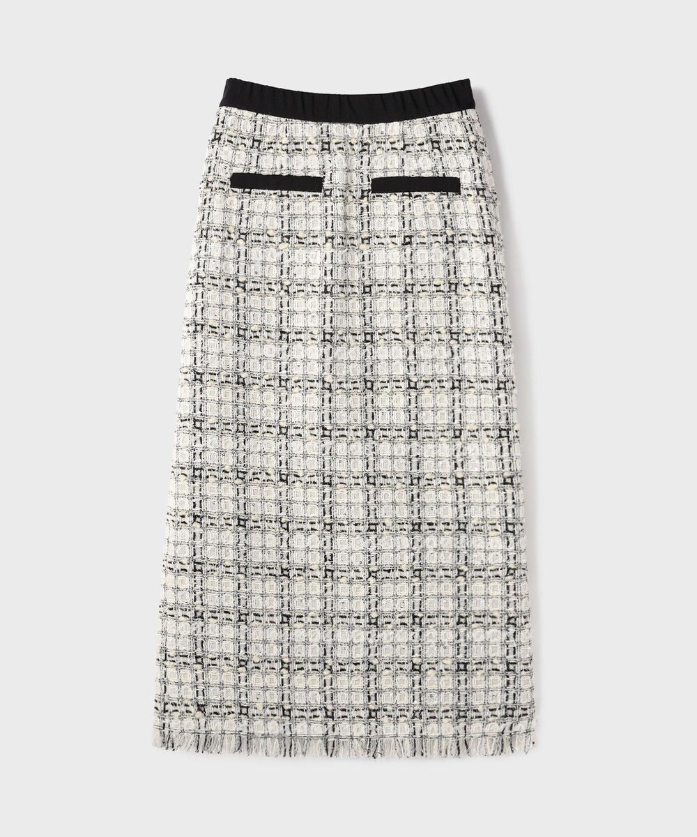 GRACE CONTINENTAL トリミングツイードスカート 