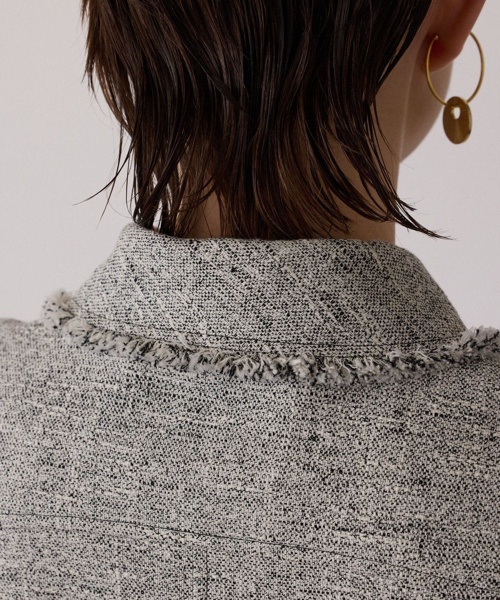 GRACE CONTINENTAL ツイードフリンジジレ 