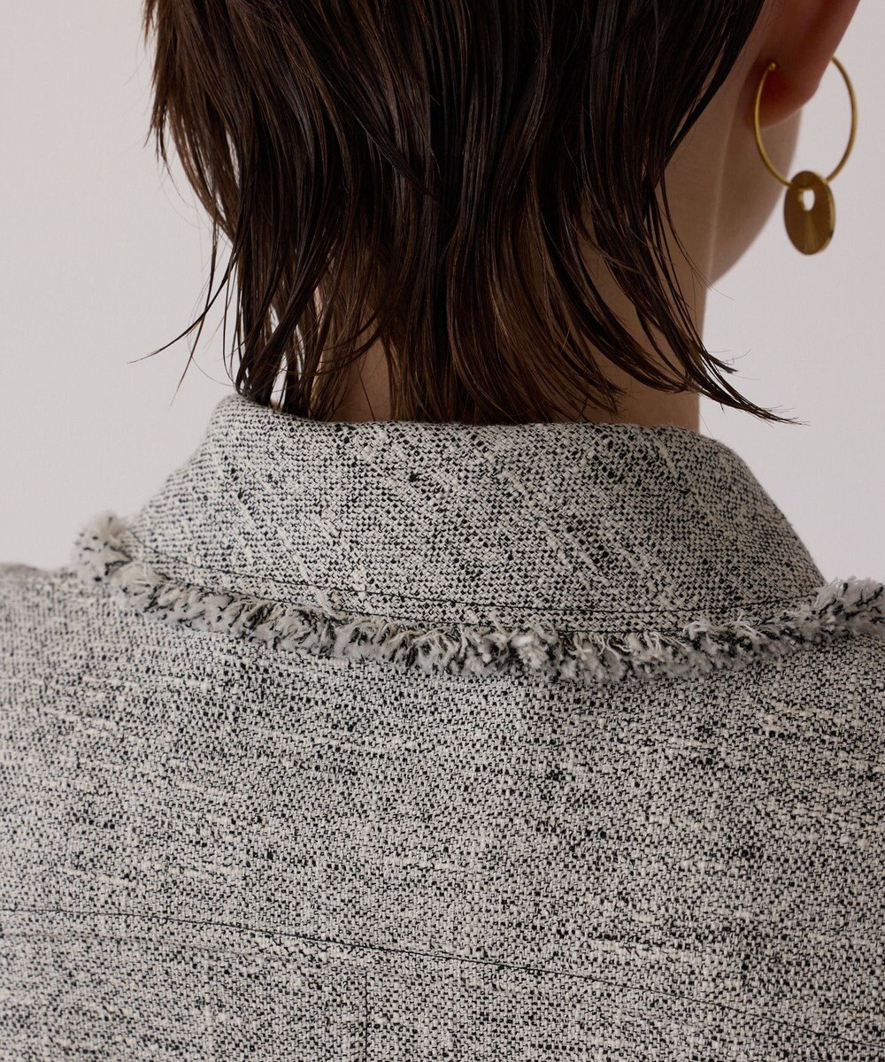 GRACE CONTINENTAL ツイードフリンジジレ