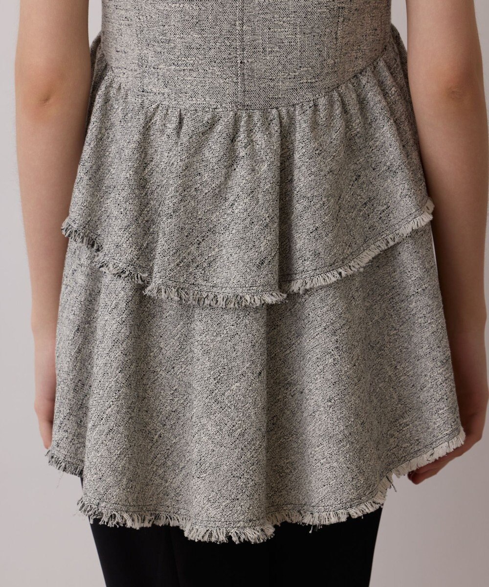 GRACE CONTINENTAL ツイードフリンジジレ