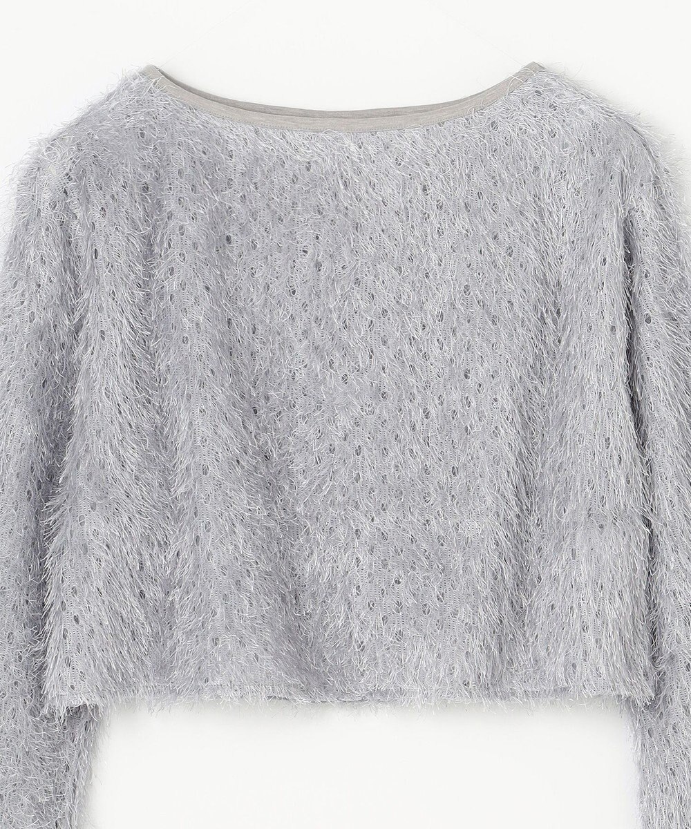 GRACE CONTINENTAL ラメフリンジカットトップ