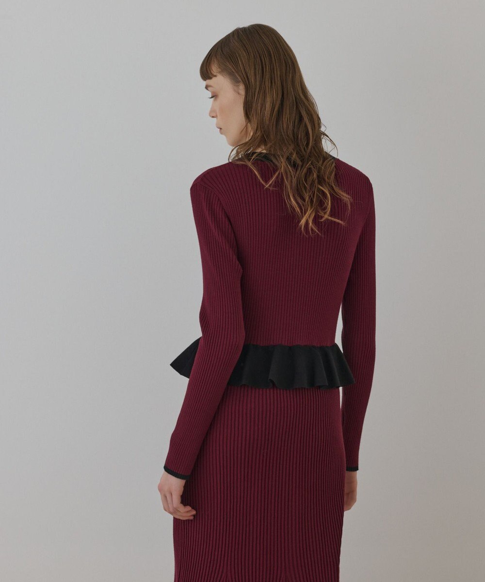 GRACE CONTINENTAL バイカラーニットワンピース 