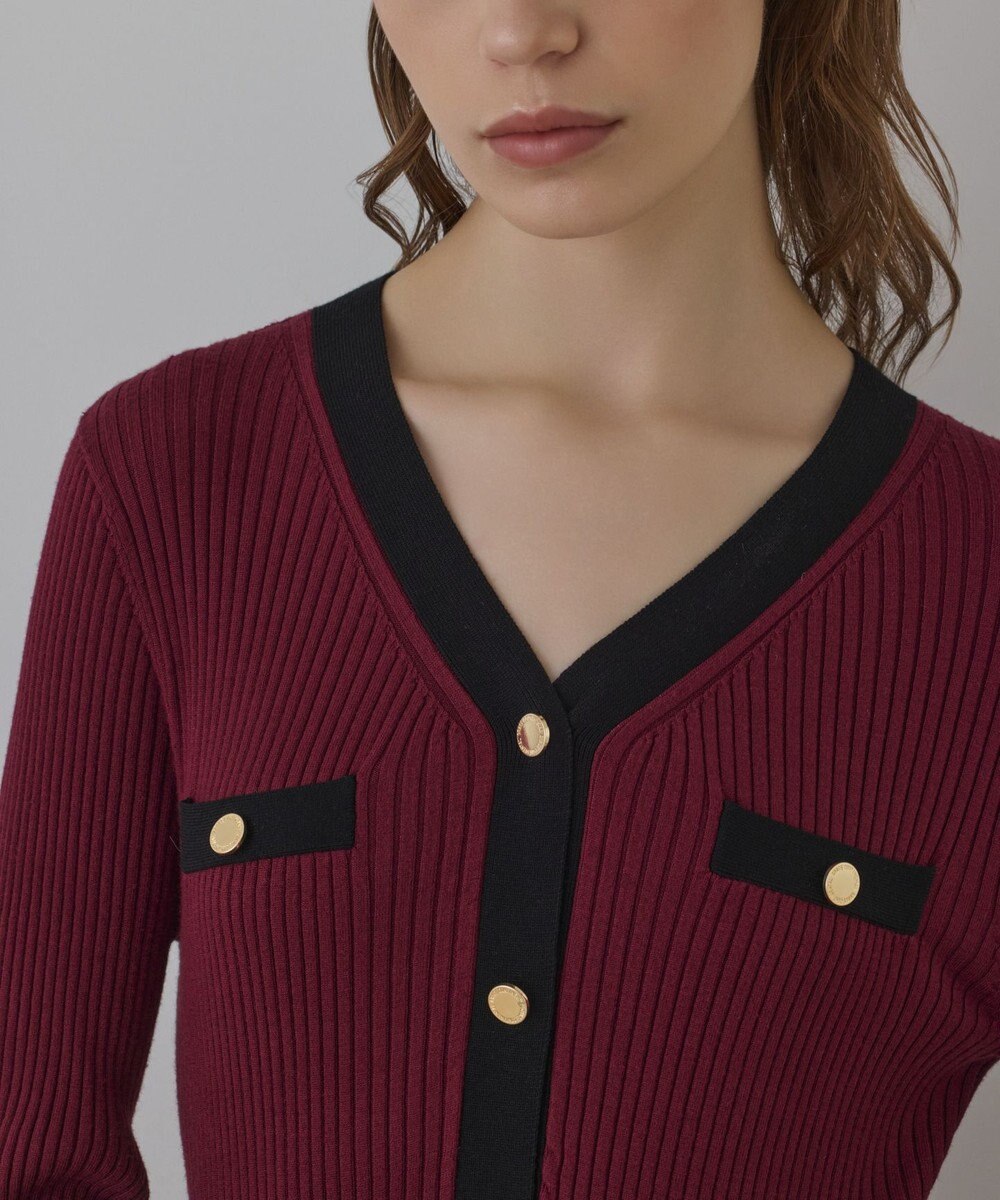 GRACE CONTINENTAL バイカラーニットワンピース 