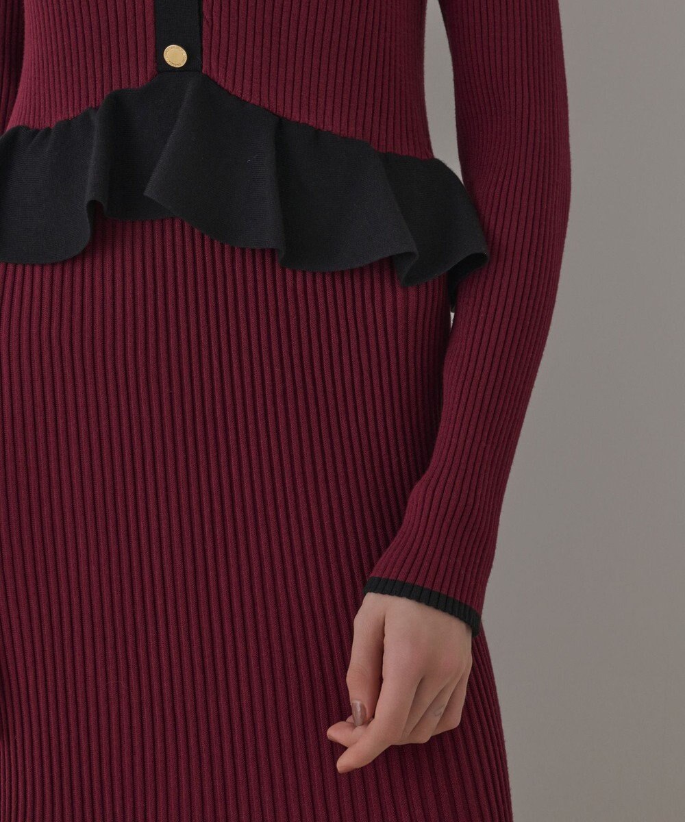 GRACE CONTINENTAL バイカラーニットワンピース 