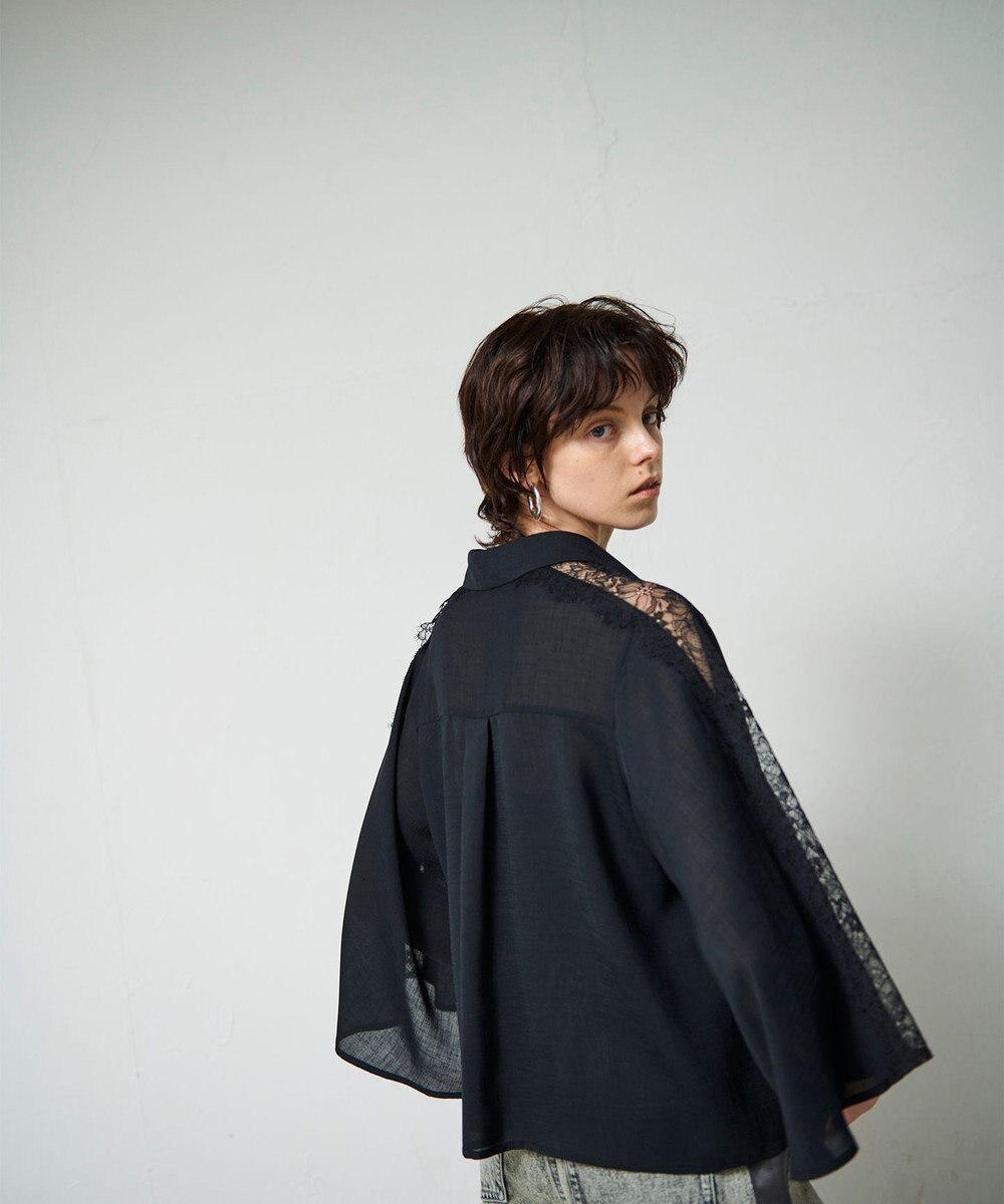 GRACE CONTINENTAL シアーポンチョシャツ 
