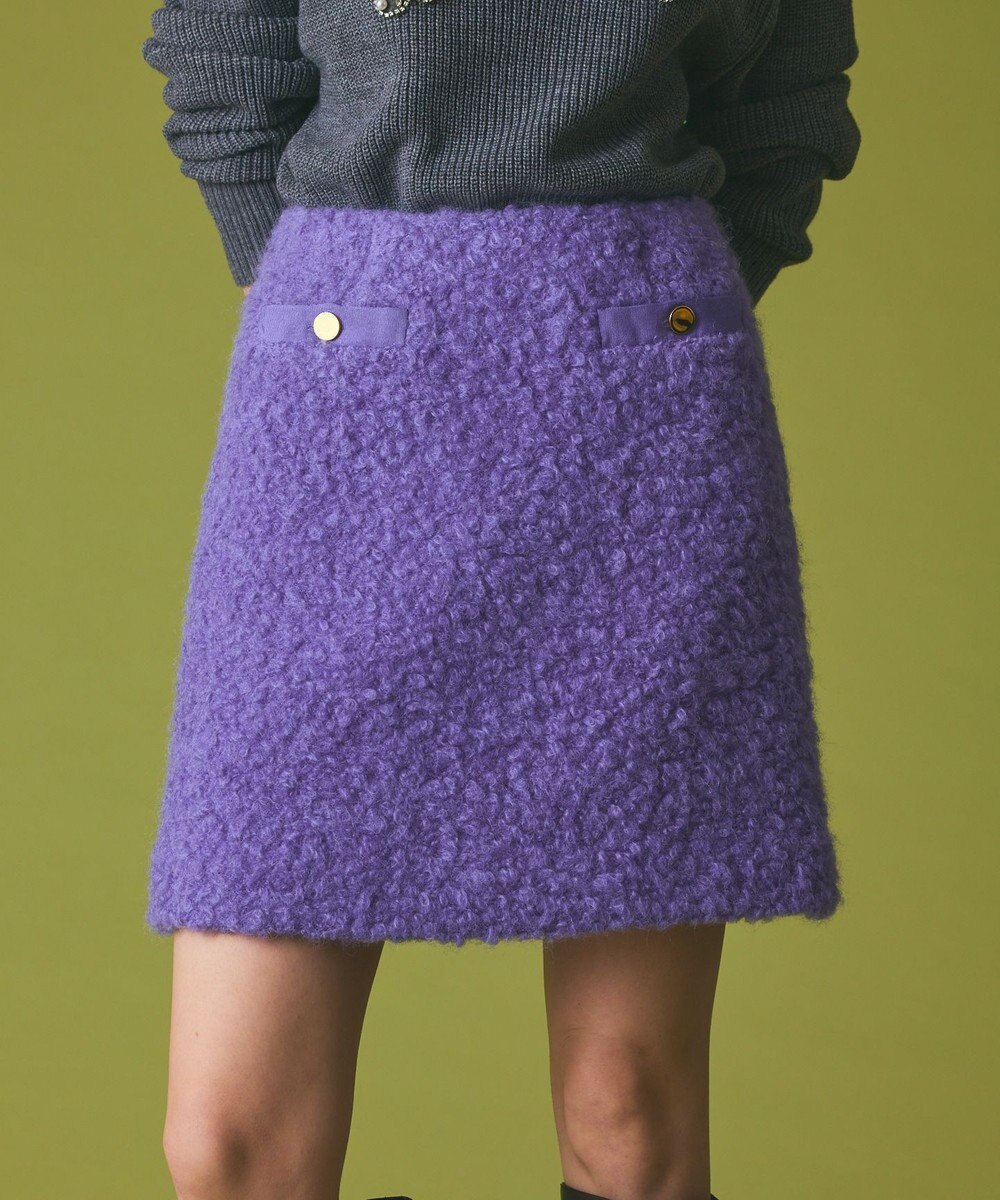 GRACE CONTINENTAL リングウールミニスカート 