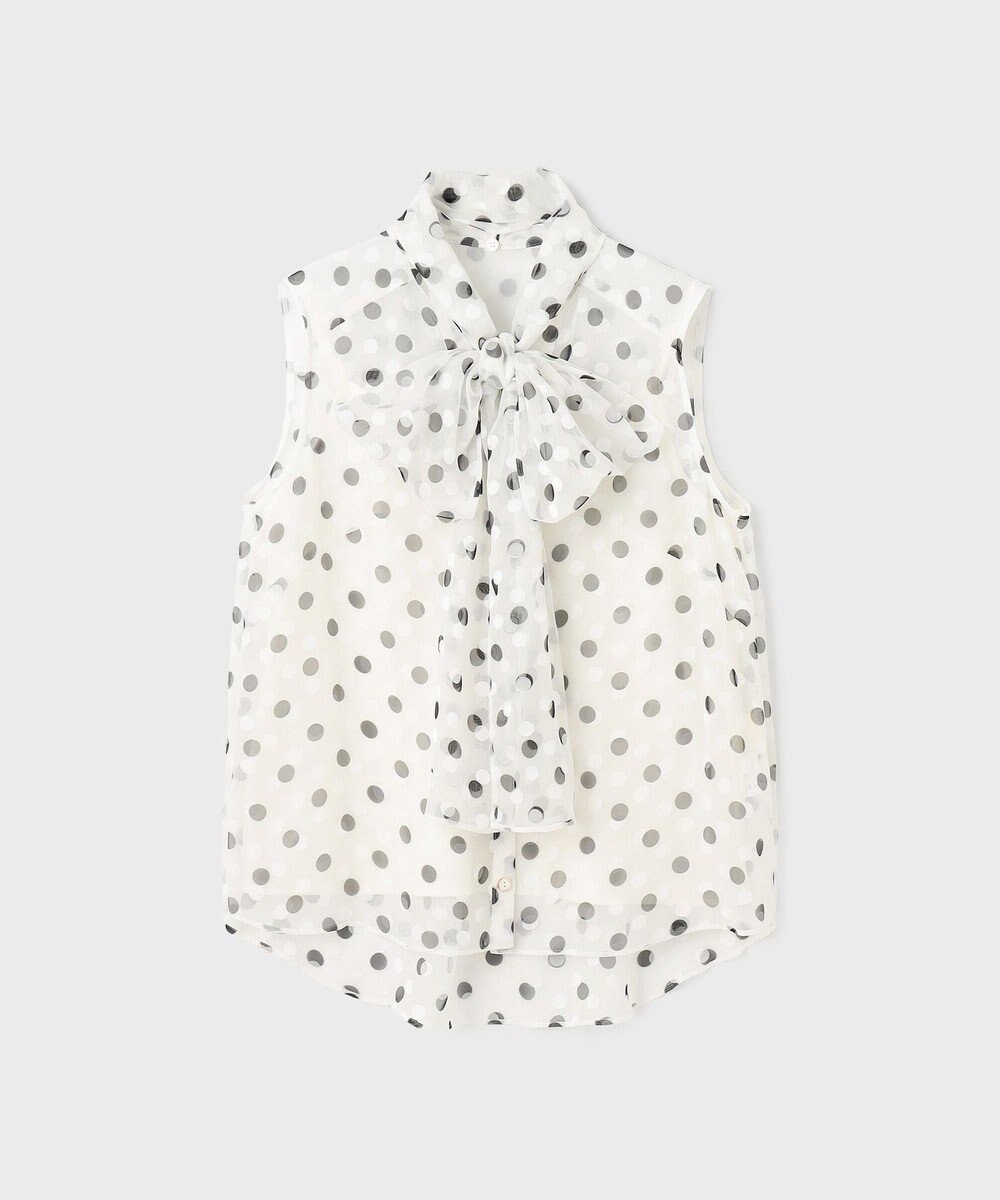 GRACE CONTINENTAL ドットオパールボウタイノースリーブ