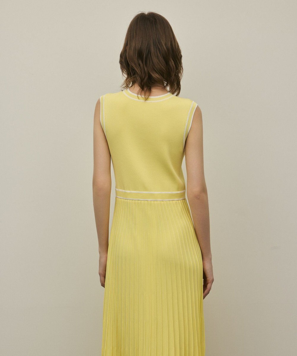 GRACE CONTINENTAL バイカラーボウタイニットワンピース 