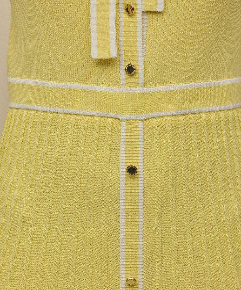 GRACE CONTINENTAL バイカラーボウタイニットワンピース 