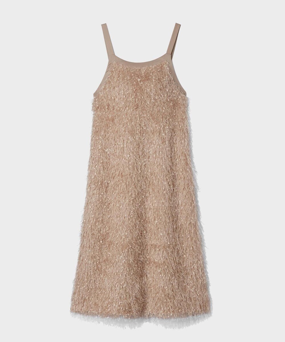 GRACE CONTINENTAL フェザーコンビキャミドレス