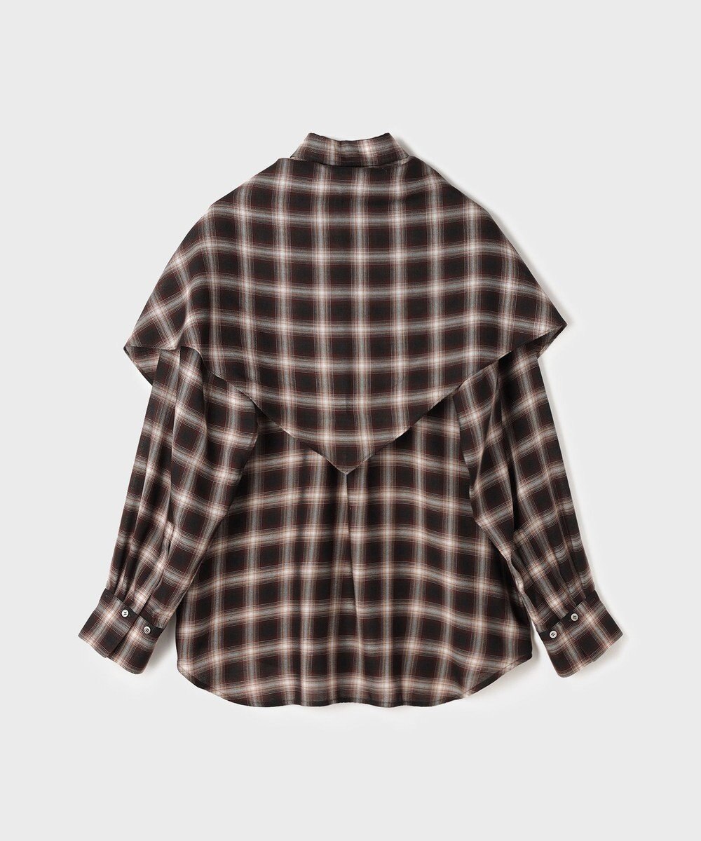 GRACE CONTINENTAL ストール付チェックシャツ 