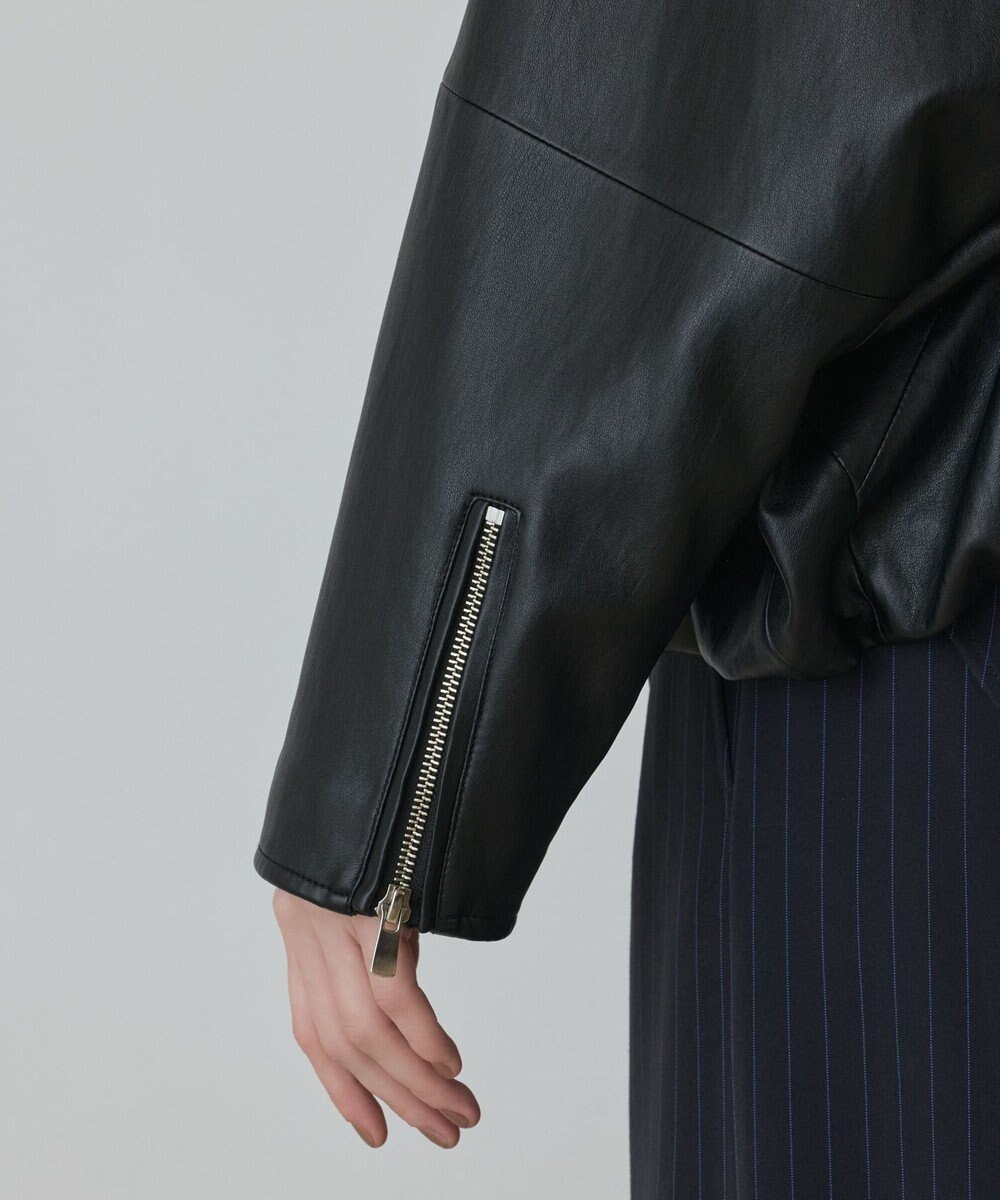 GRACE CONTINENTAL フェイクレザーライダース 