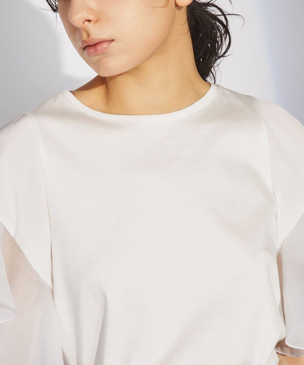 GRACE CONTINENTAL フレアスリーブカットトップ