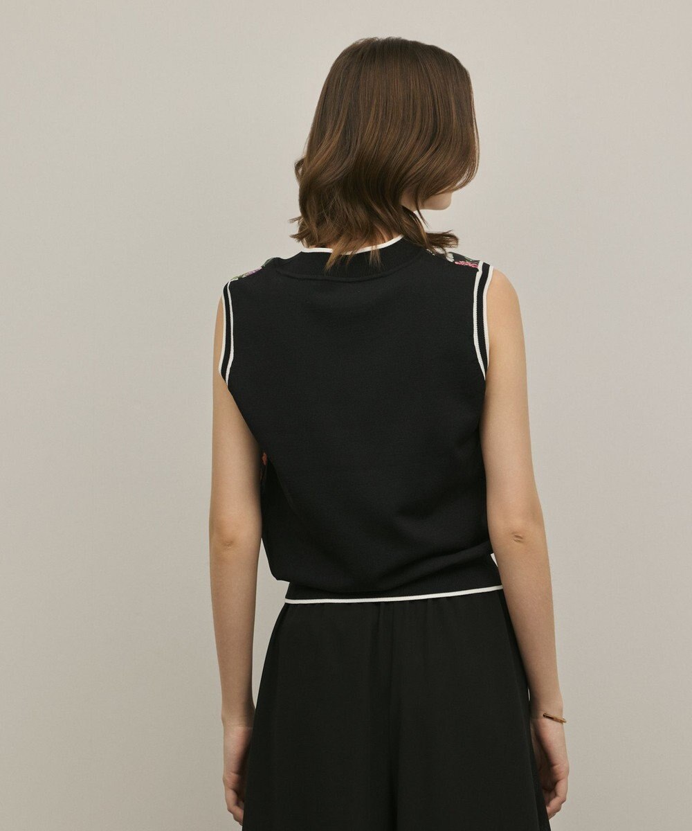 GRACE CONTINENTAL フラワープリントニットトップ 