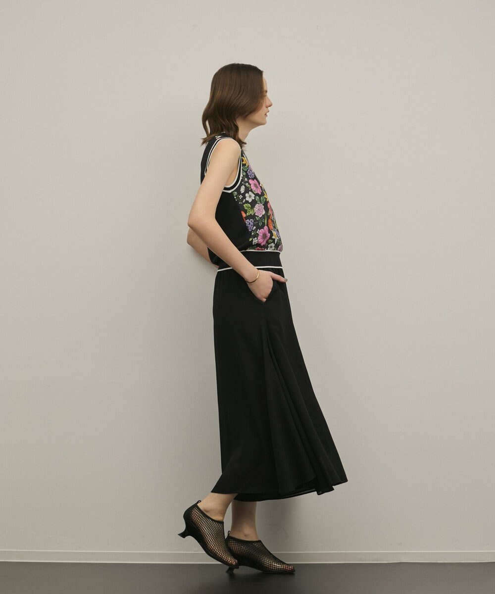 GRACE CONTINENTAL フラワープリントニットトップ 