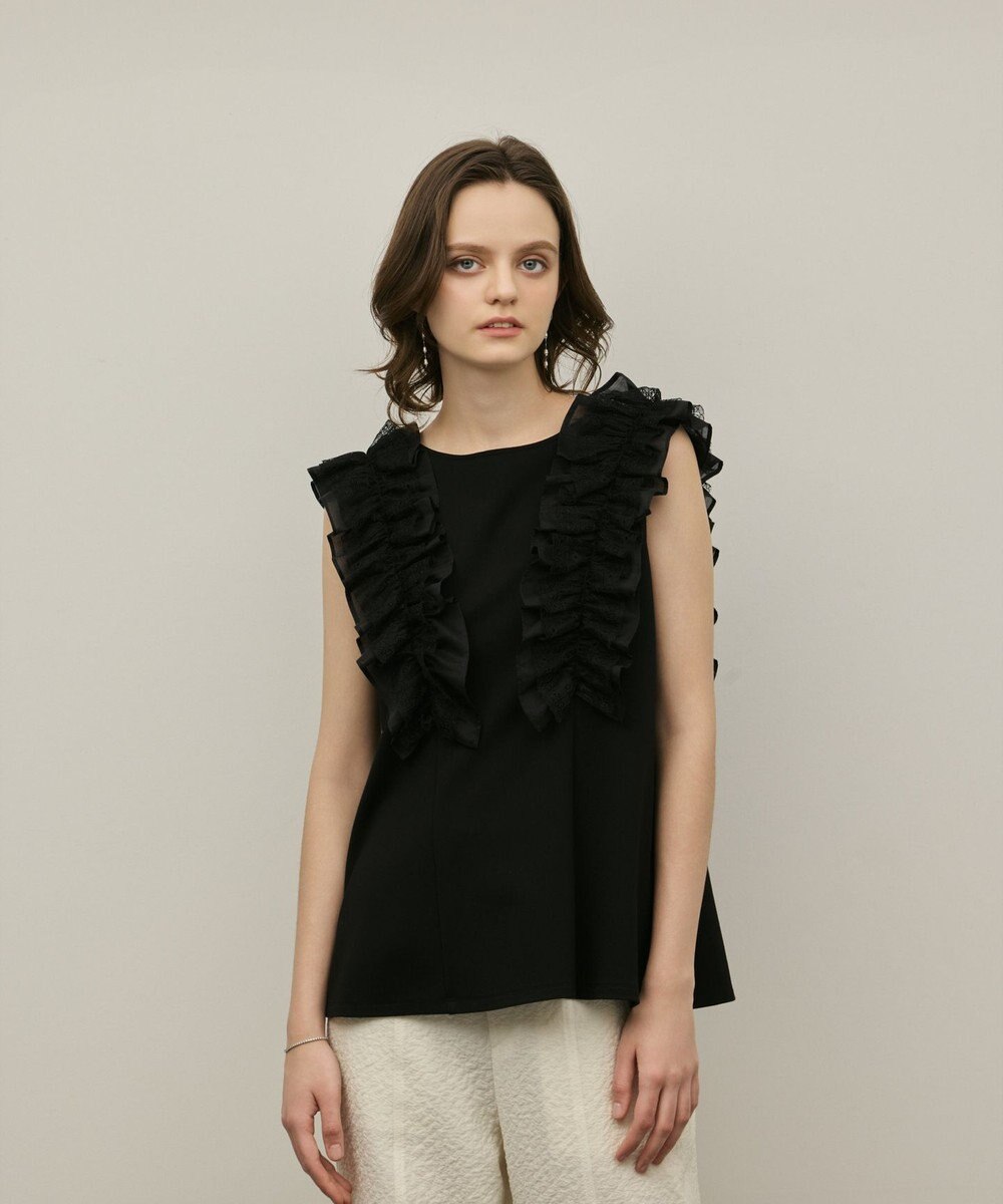 GRACE CONTINENTAL フリル切替カットトップ 