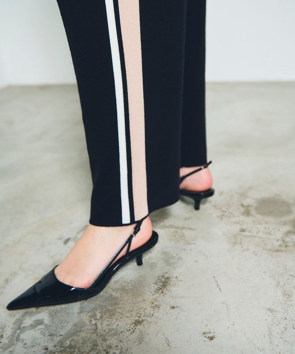 GRACE CONTINENTAL サイドラインニットパンツ