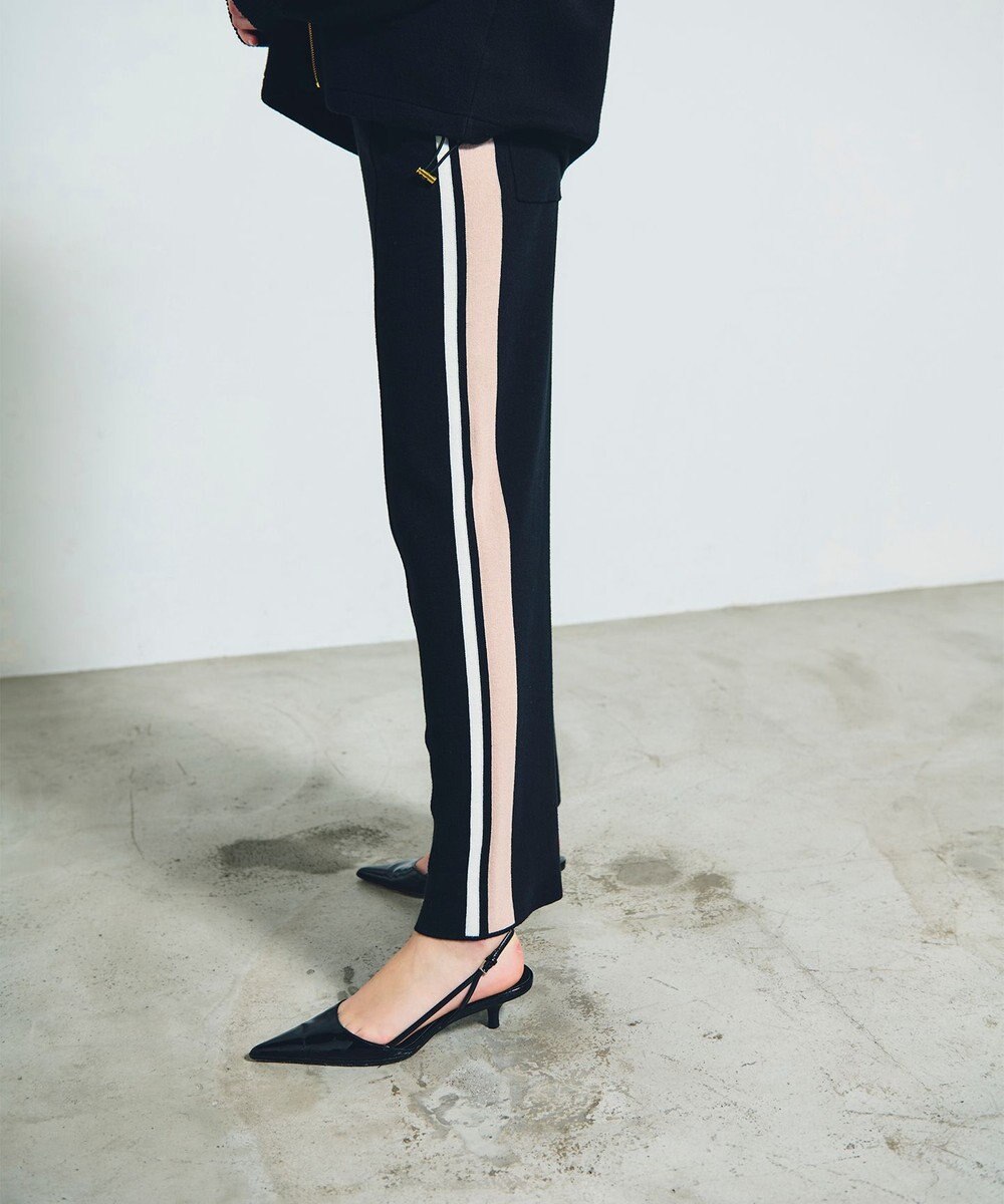 GRACE CONTINENTAL サイドラインニットパンツ