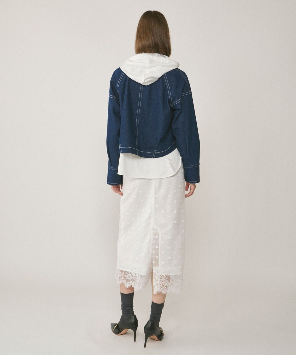 GRACE CONTINENTAL ドットチュールタイトスカート