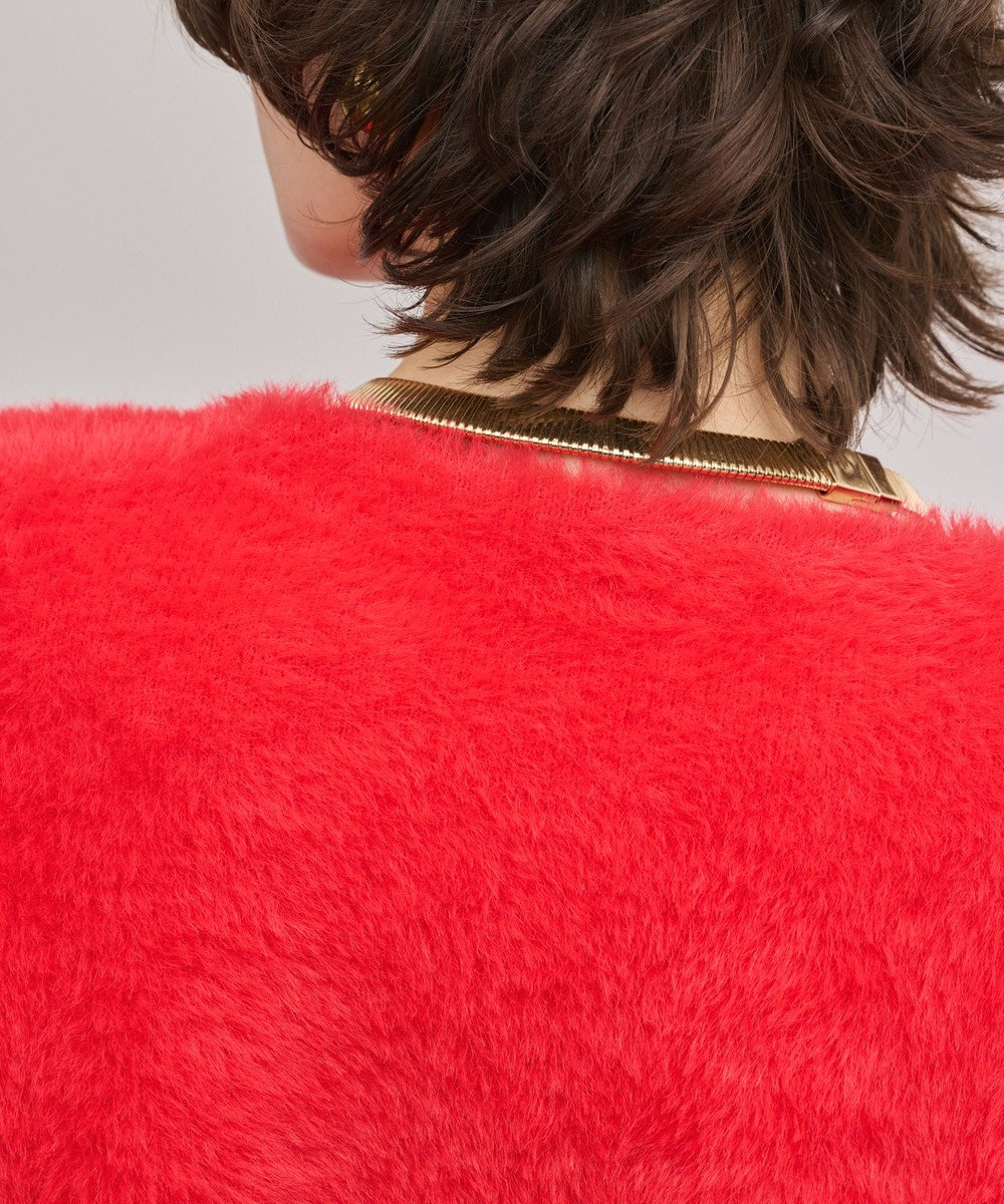 GRACE CONTINENTAL フェザーショートニットカーディガン 