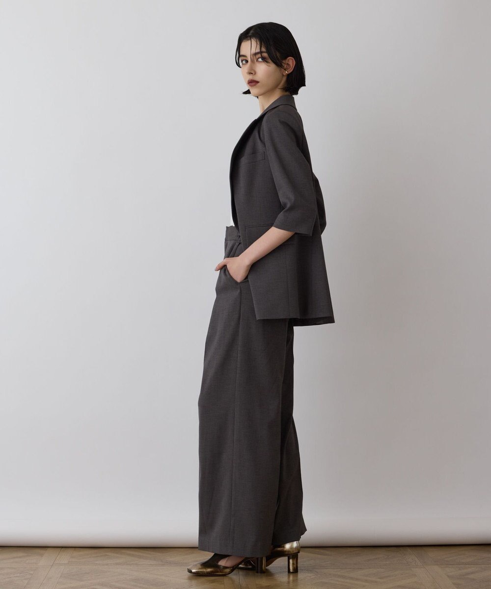 GRACE CONTINENTAL スラブストレッチタックパンツ 