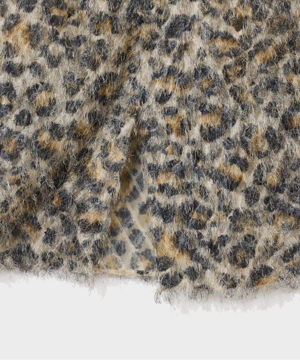 GRACE CONTINENTAL フェザーレオパードスカート 