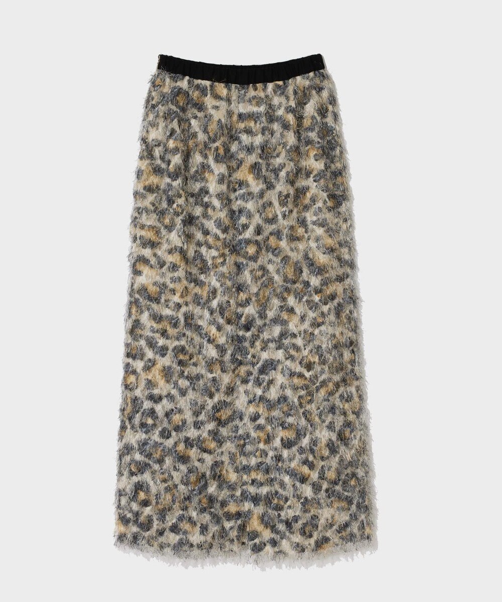 GRACE CONTINENTAL フェザーレオパードスカート 