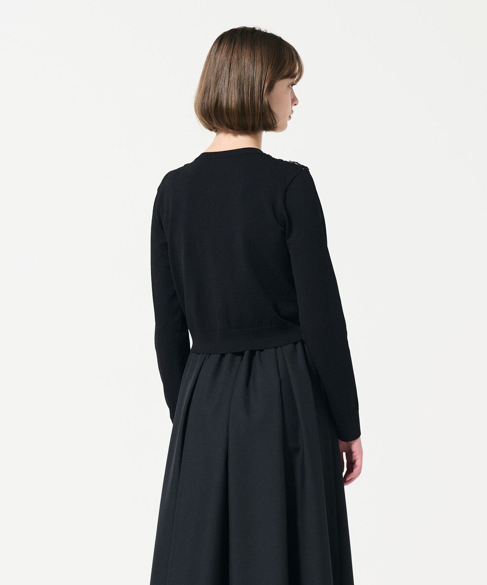 GRACE CONTINENTAL サテンコードニットカーディガン 