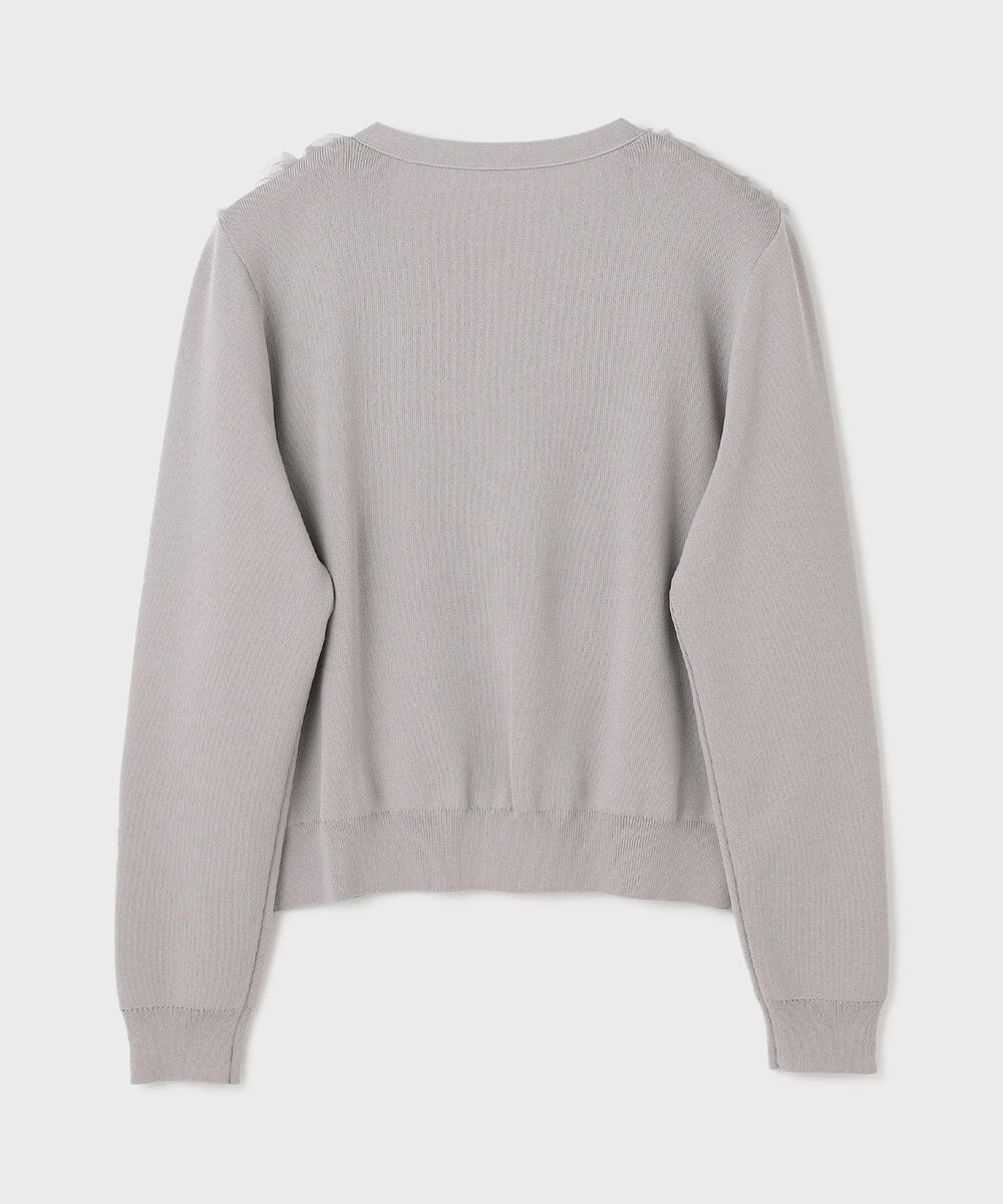 GRACE CONTINENTAL ギャザーフリルニットカーディガン 