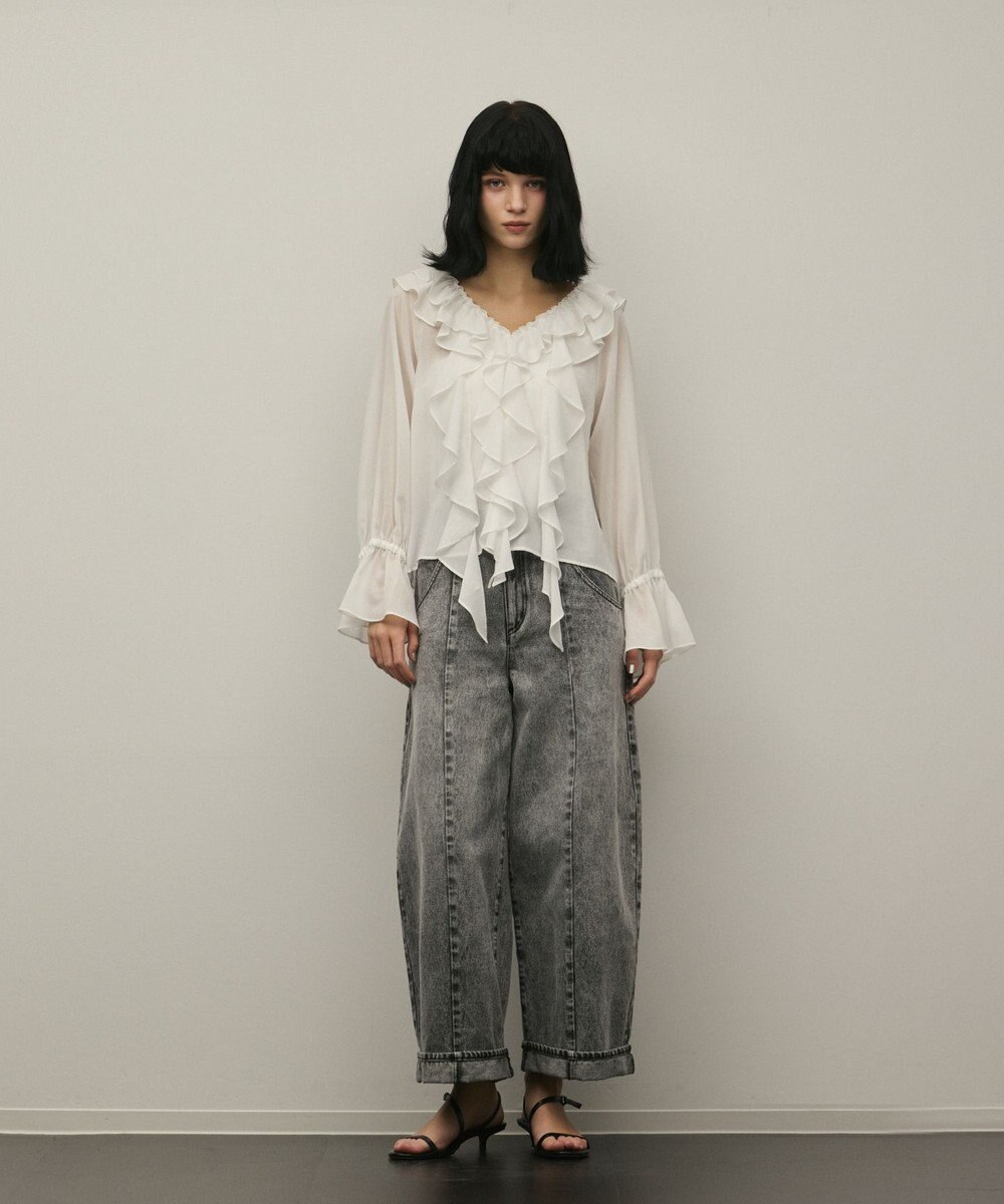 GRACE CONTINENTAL クロップトバレルパンツ 