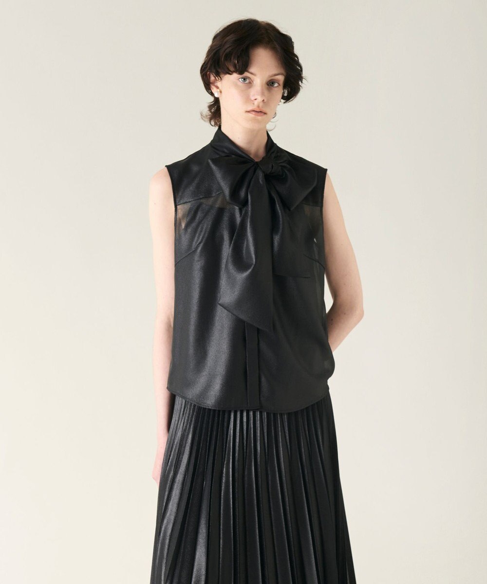 GRACE CONTINENTAL チンツボウタイノースリーブブラウス 