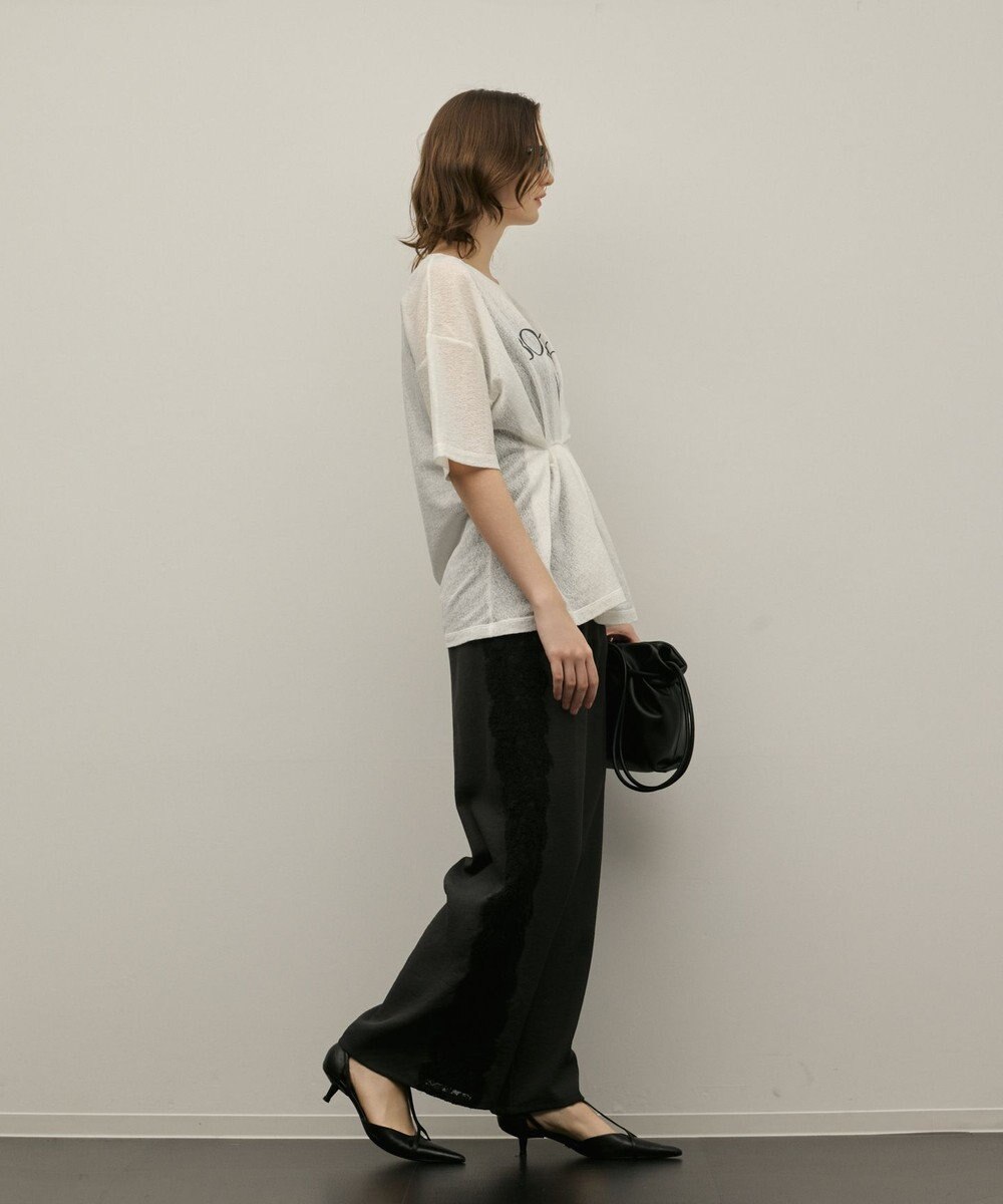 GRACE CONTINENTAL タックロゴTシャツ 