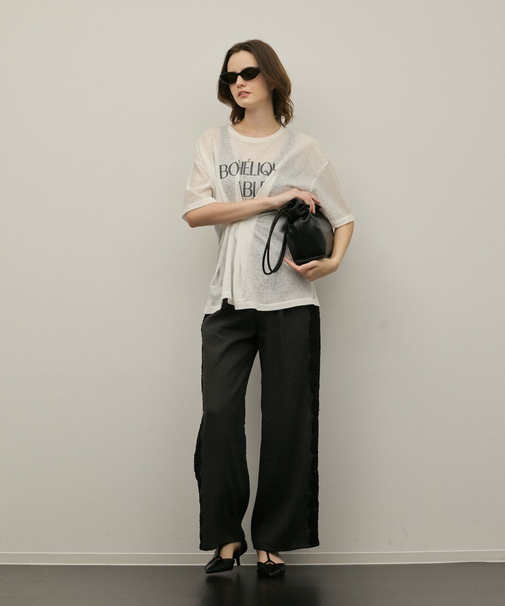 GRACE CONTINENTAL タックロゴTシャツ 