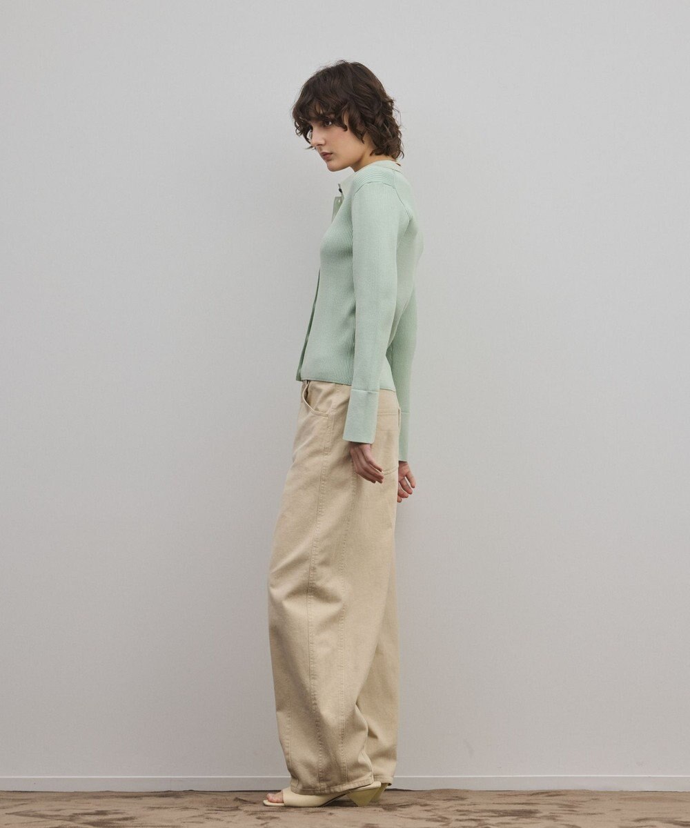 GRACE CONTINENTAL リブシャツニットトップ 