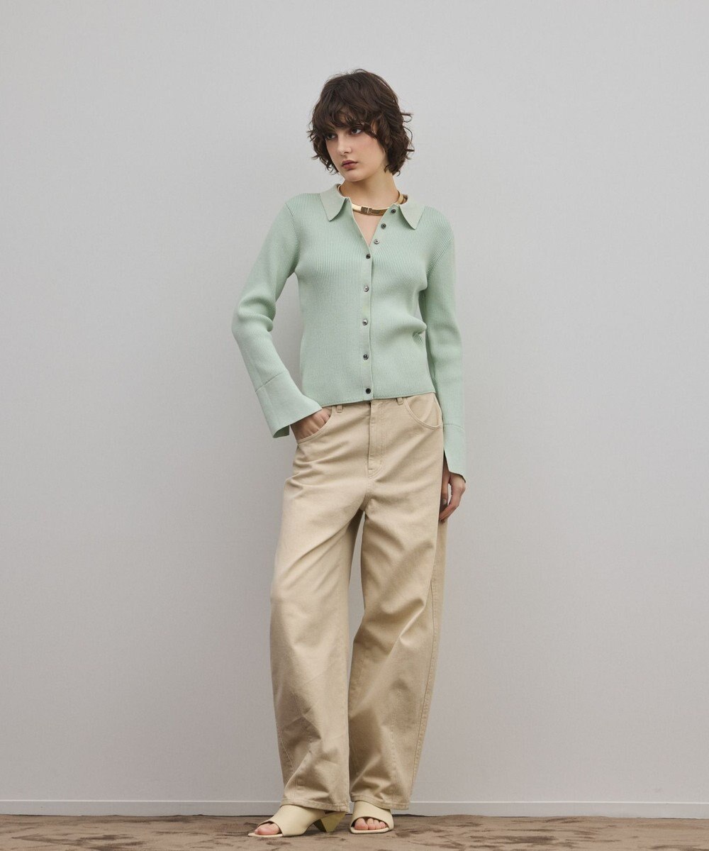 GRACE CONTINENTAL リブシャツニットトップ 