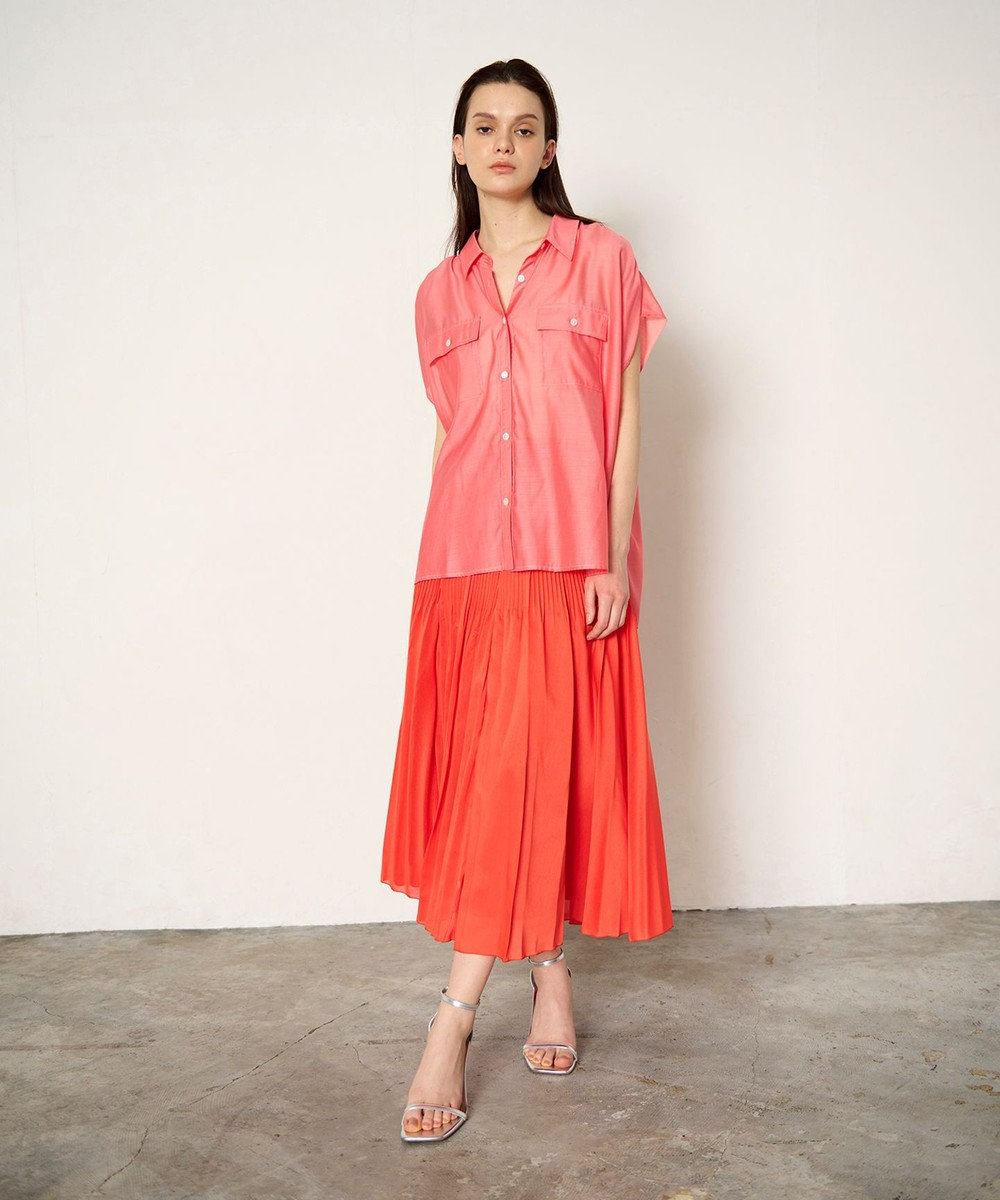 GRACE CONTINENTAL オーガンジープリーツスカート