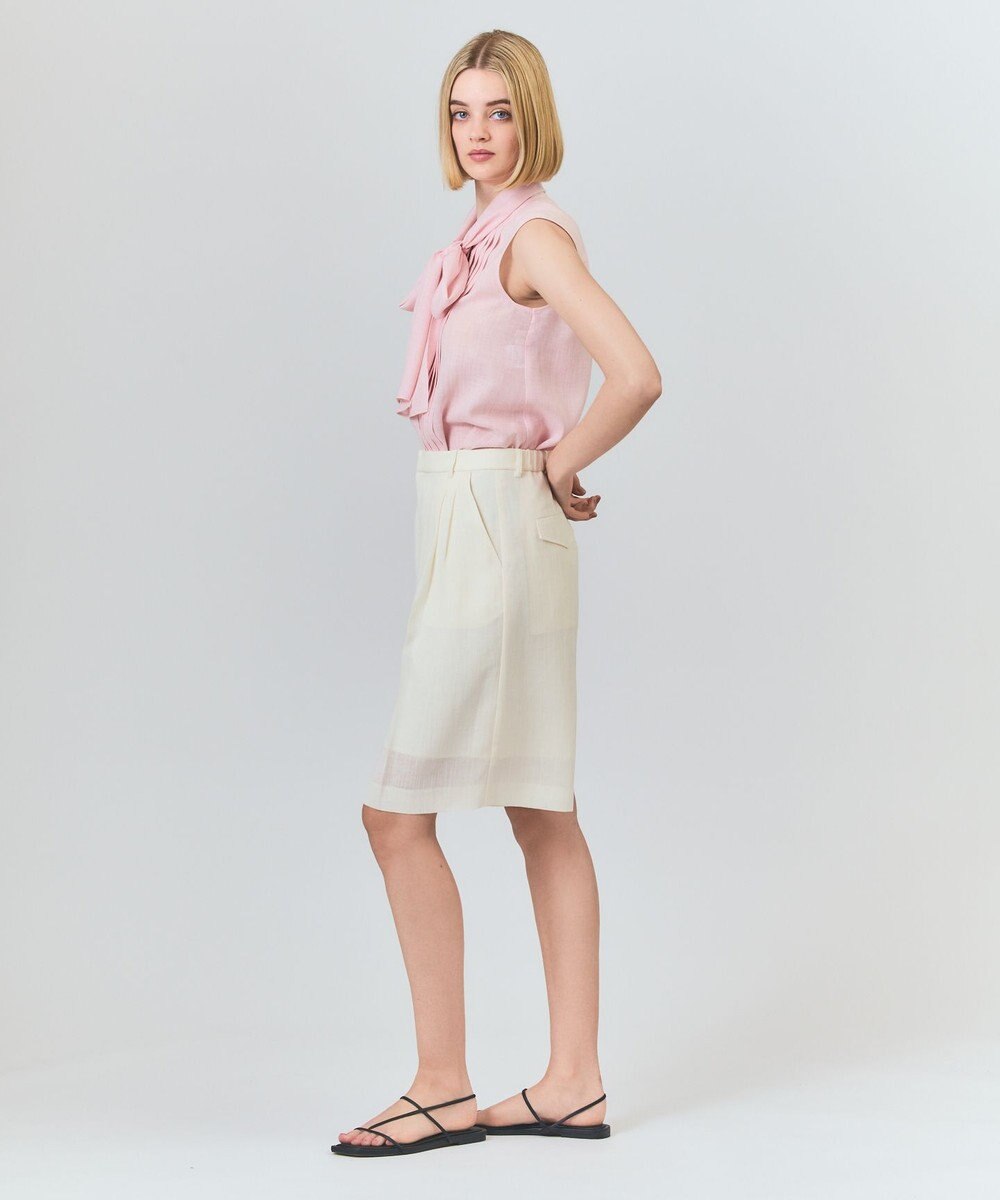 GRACE CONTINENTAL リネンライクシアーパンツ 