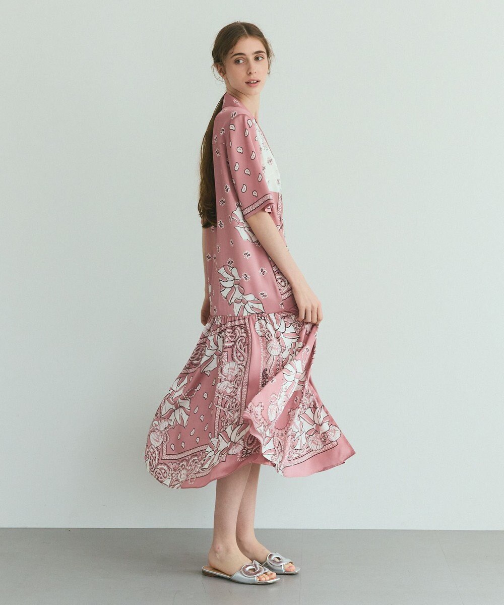 GRACE CONTINENTAL バンダナプリントシャツドレス