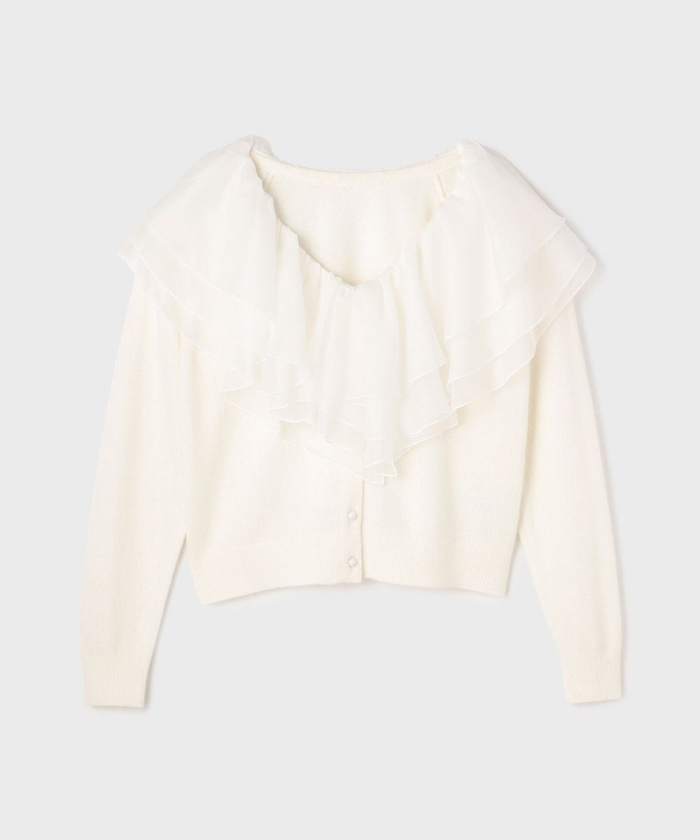 GRACE CONTINENTAL フリルニットカーディガン 