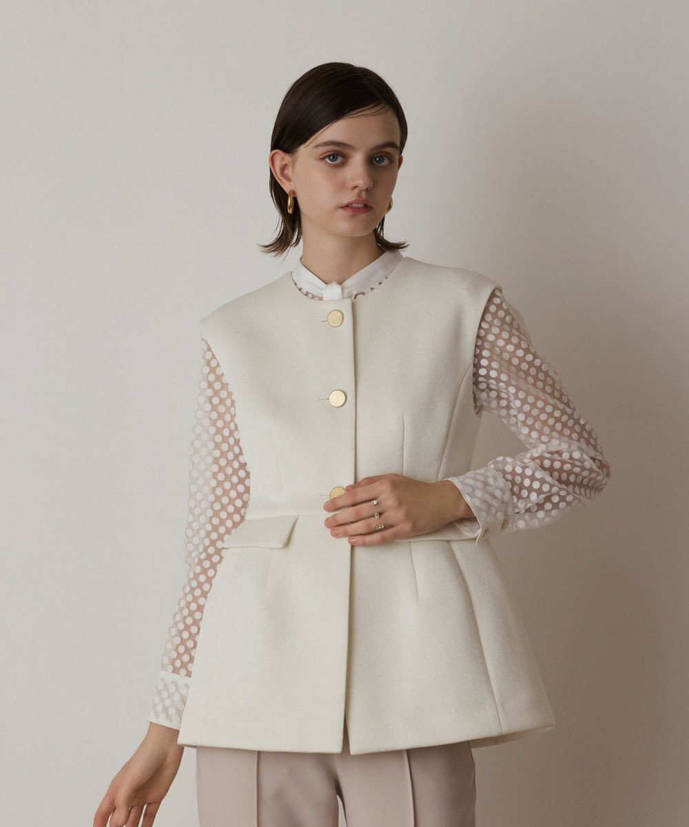 GRACE CONTINENTAL ダンボールニットジレジャケット 