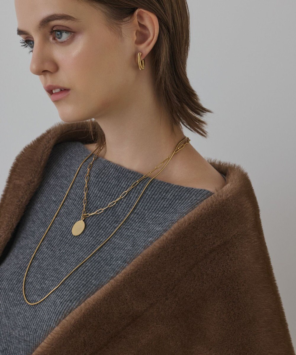 GRACE CONTINENTAL フェイクミンクストール 