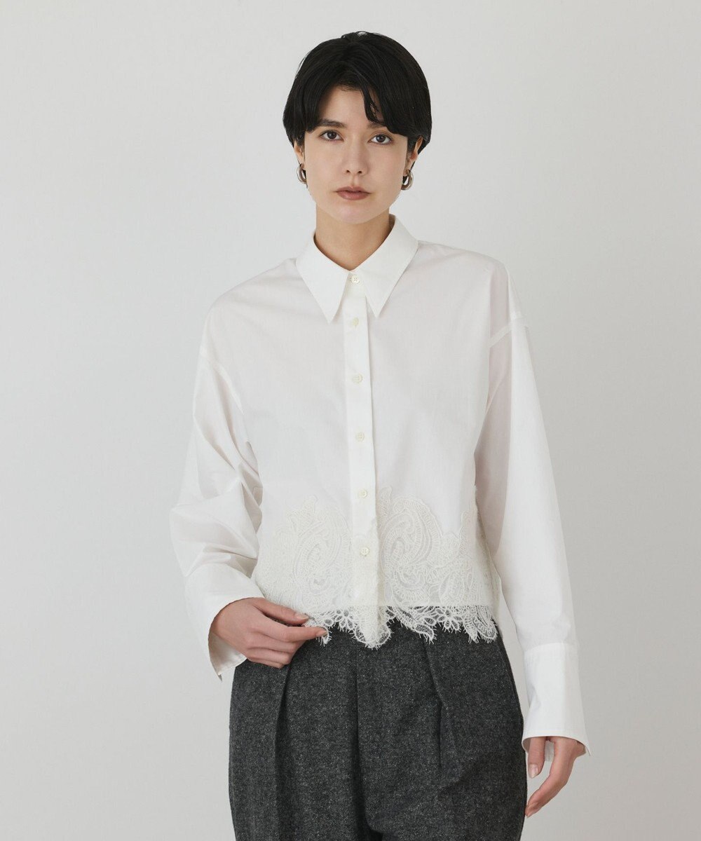 GRACE CONTINENTAL レースヘムシャツ 